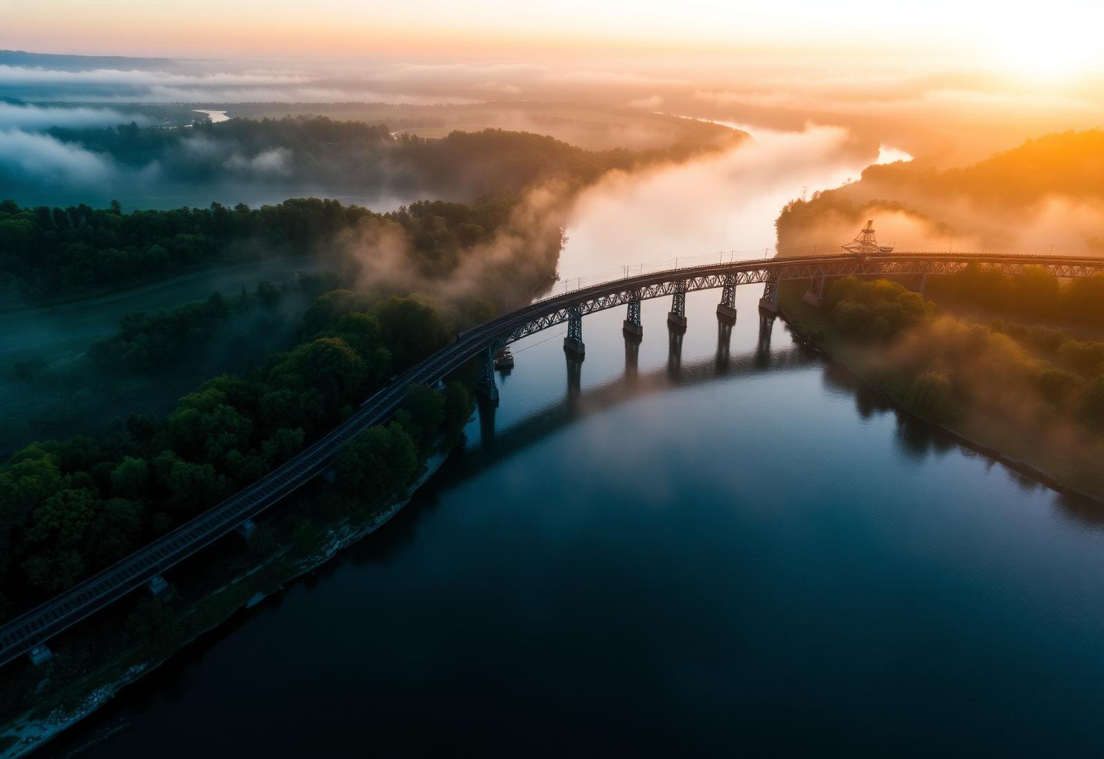 River Crossing Railway Bridge